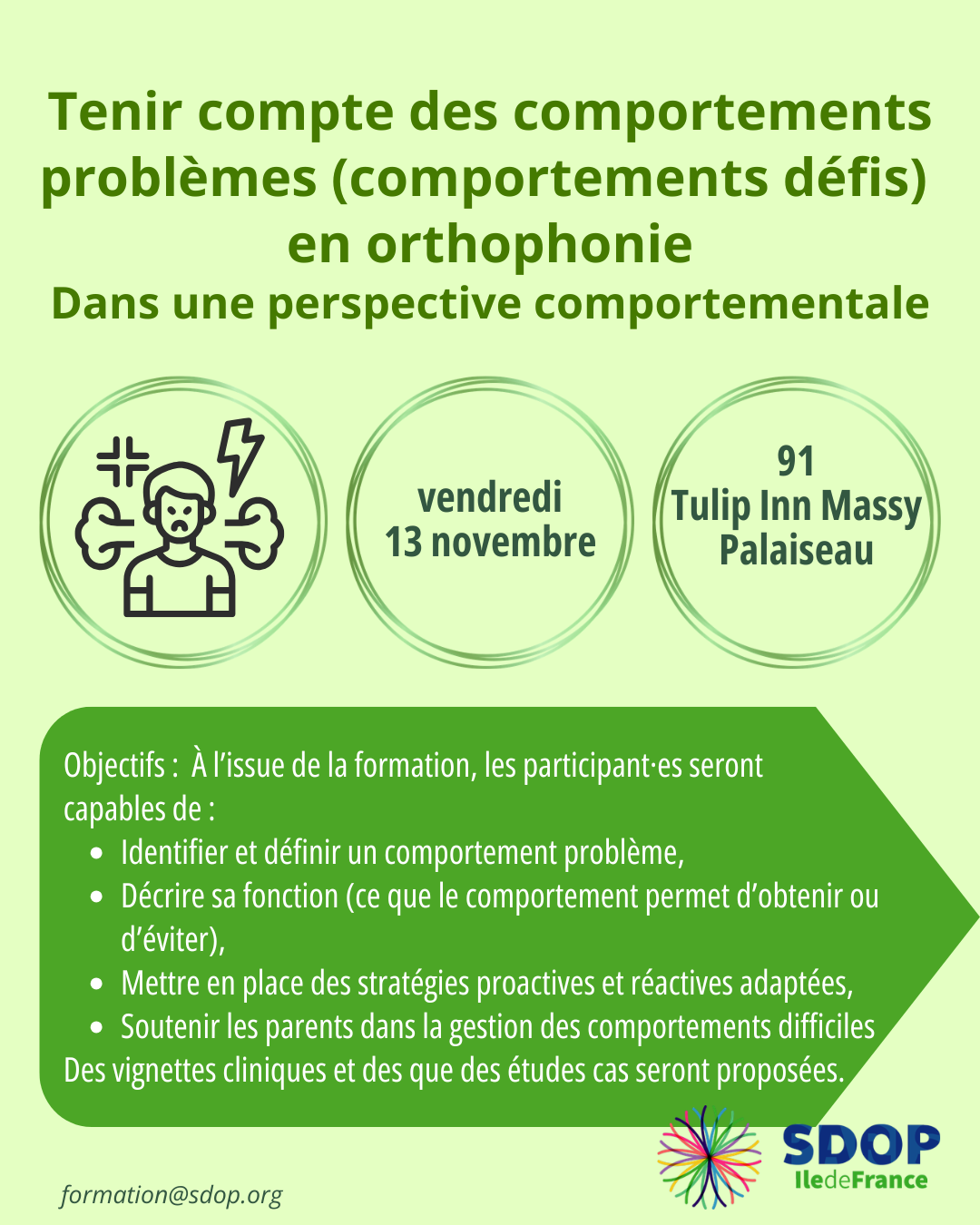 Gestion des troubles du comportement chez les patients TSA (approche comportementale) Pauline Garcia - 1 jour 13 novembre 2026